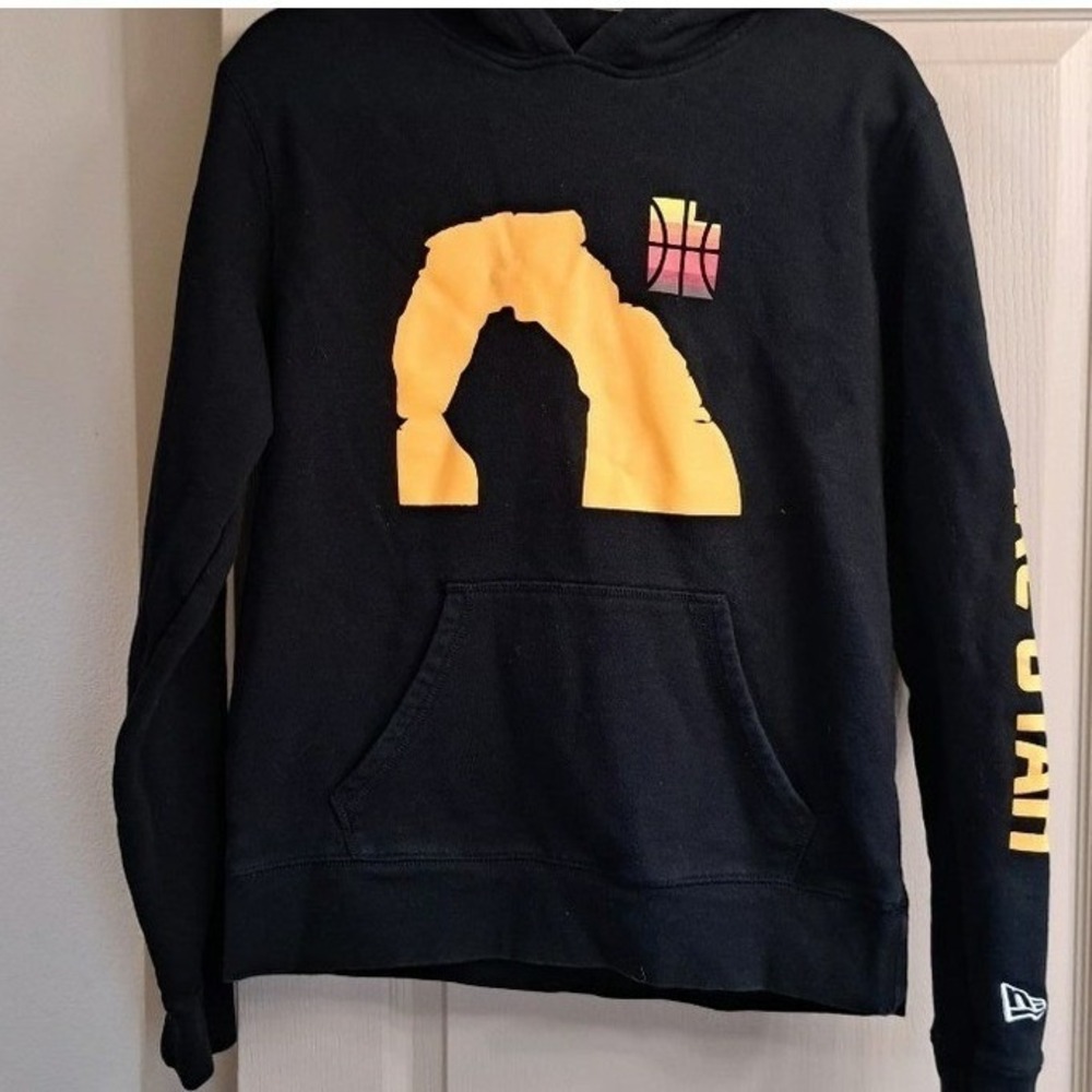 New Era Utah Jazz Kids Hoodie Black Delicate Arch We Are Utah Sweatshirt Medium